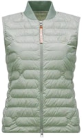 (Women) Moncler Perille Light Green Quilted Down Vest with Zipper. J10931A00073596RD80T (Women) Moncler Perille Light Green Quilted Down Vest with Zipper. J10931A00073596RD80T