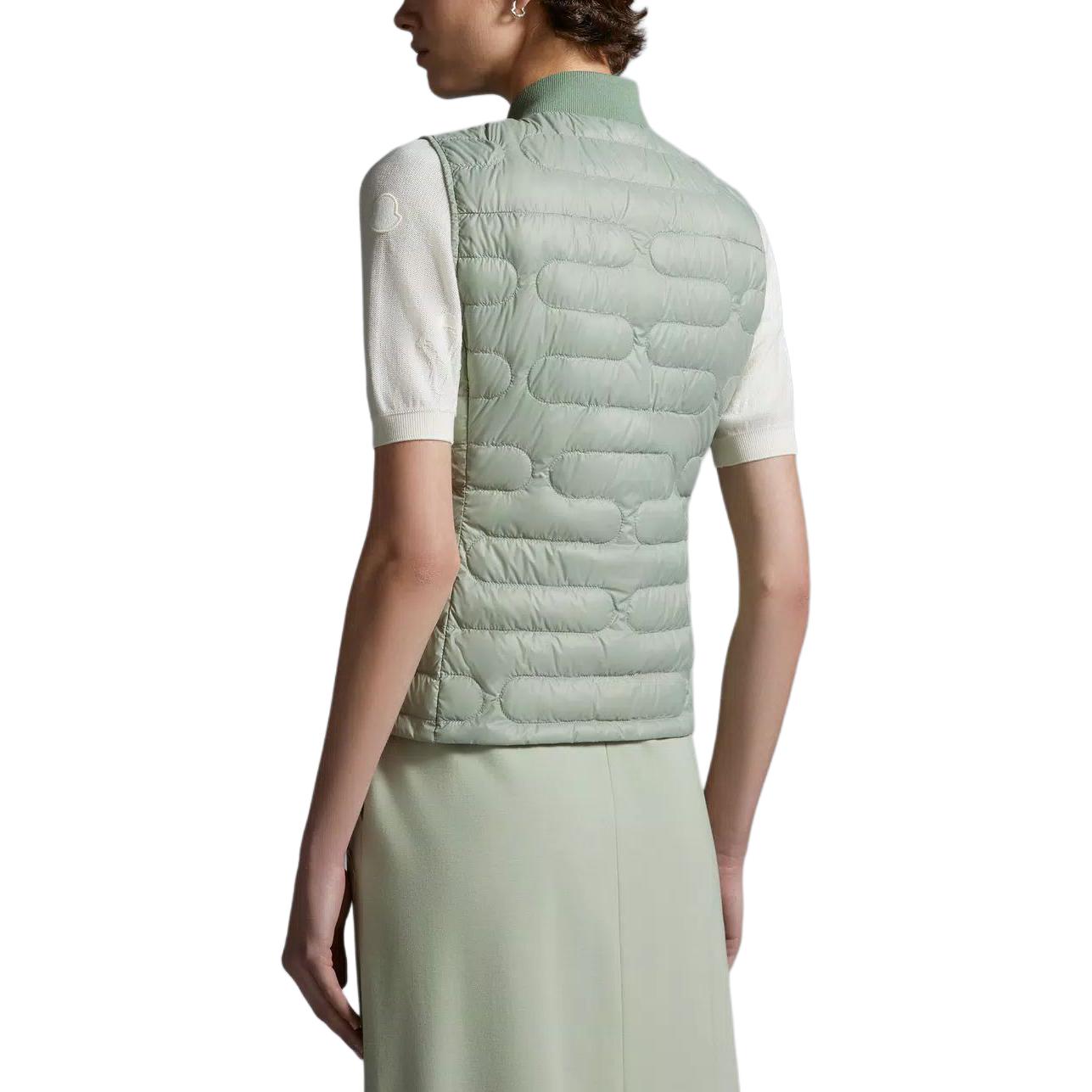 Purchase (W) 蒙克莱 Perille 浅绿色拉链羽绒马甲. J10931A00073596RD80T