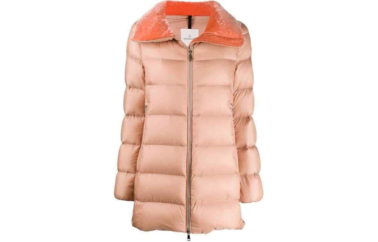 (Women) Moncler Pink Mid-Length Down Jacket Winter Coat. E20934637980C022953E 圖 2