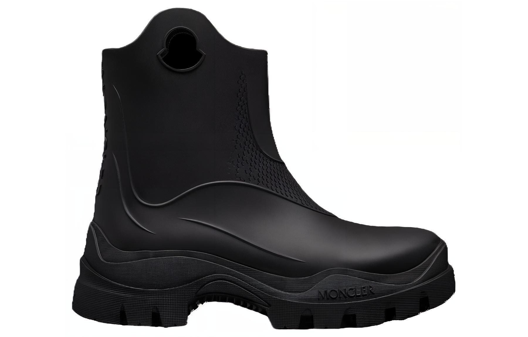 (W) Moncler PVC Round-Toe Slip-On Rain Boots 'Black' 圖 2