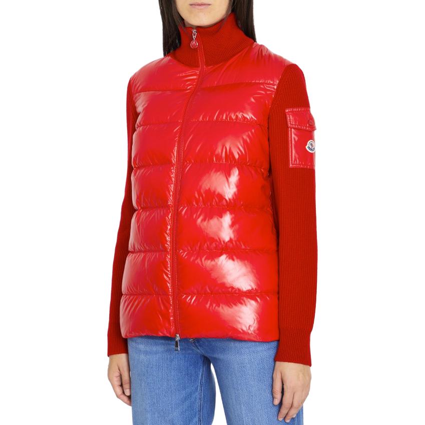 (Women) Moncler Red Puffer Jacket with Logo Patch and Zip-up High Collar 9B00020M1131455 圖 3
