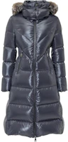 (Women) Moncler Ribafur Long Puffer Coat Navy - Fur Hood Waterproof Winter Jacket 20931C57501C0065742 (Women) Moncler Ribafur Long Puffer Coat Navy - Fur Hood Waterproof Winter Jacket 20931C57501C0065742