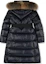 Lookbook (Women) Moncler Ribafur Long Puffer Coat Navy - Fur Hood Waterproof Winter Jacket 20931C57501C0065742