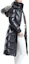 Details for (Women) Moncler Ribafur Long Puffer Coat Navy - Fur Hood Waterproof Winter Jacket 20931C57501C0065742