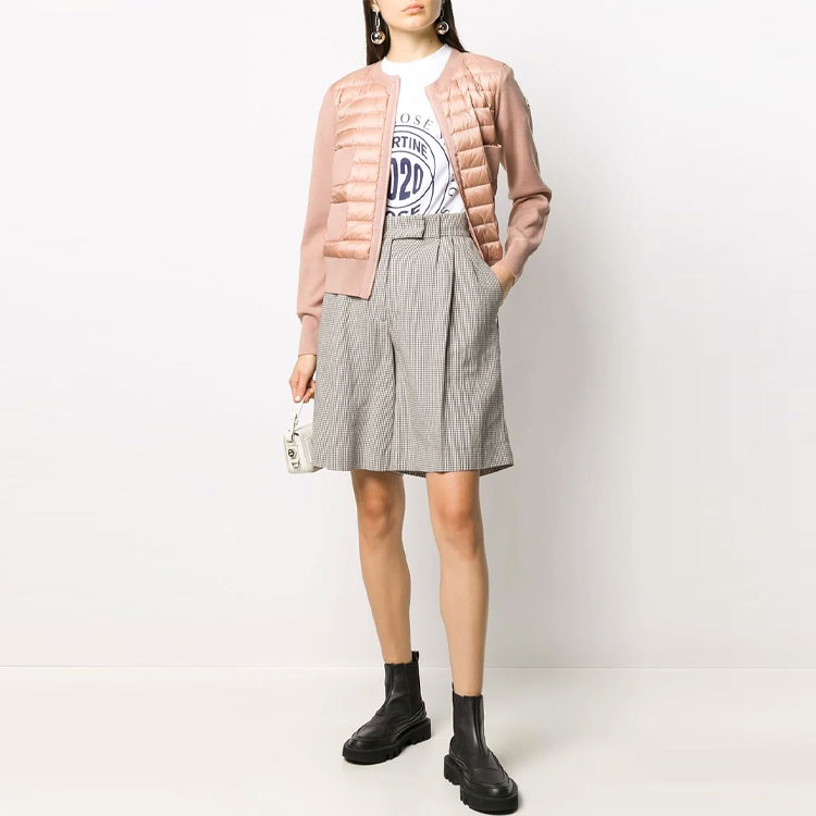 (Women) Moncler Round-neck Down Knit Jacket Light Pink F20939B51000A9018535 圖 4