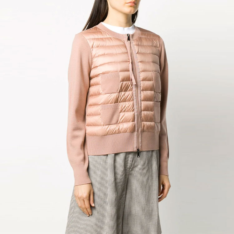 (Women) Moncler Round-neck Down Knit Jacket Light Pink F20939B51000A9018535 圖 5