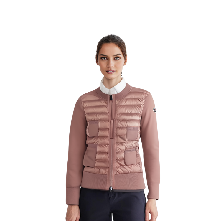 (Women) Moncler Round-neck Down Knit Jacket Light Pink F20939B51000A9018535 圖 7