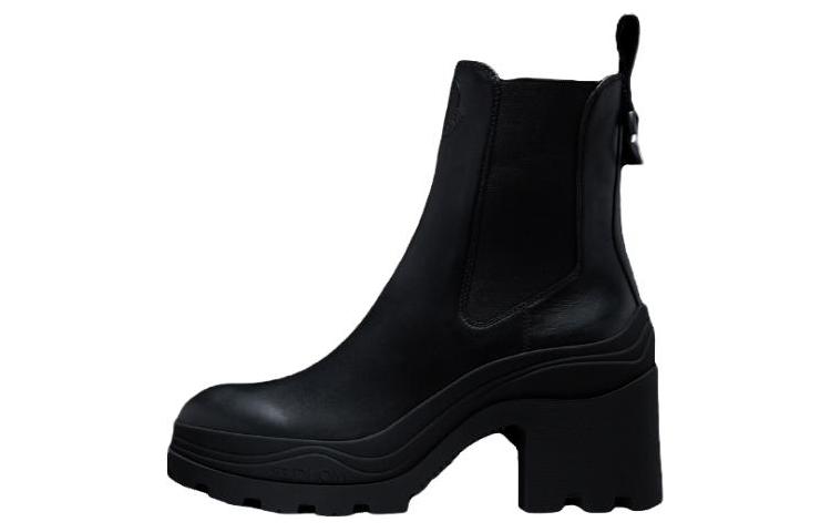 (Women) Moncler Round Toe High Heel Chelsea Boot 'Black 8cm' I209B4F00210M3535999