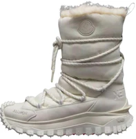 (Women) Moncler Round Toe Lace-Up Short Snow Boots 'White' I209B4H00080M361104A (Women) Moncler Round Toe Lace-Up Short Snow Boots 'White' I209B4H00080M361104A