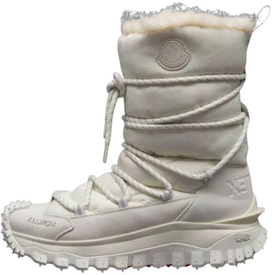 (Women) Moncler Round Toe Lace-Up Short Snow Boots 'White' I209B4H00080M361104A Buy (Women) Moncler Round Toe Lace-Up Short Snow Boots 'White' I209B4H00080M361104A