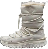 (Women) Moncler Round Toe Lace-Up Short Snow Boots 'White' I209B4H00080M361104A (Women) Moncler Round Toe Lace-Up Short Snow Boots 'White' I209B4H00080M361104A