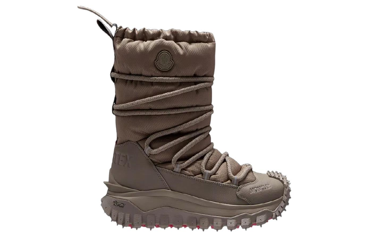 Order (Women) Moncler Round Toe Lace-Up Short Snow Boots 'Light Brown' I209B4H00080M323426B