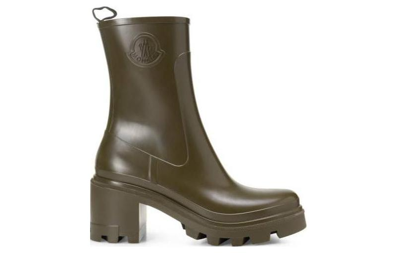 (W) Moncler Rubber High-Heel Round-Toe Ankle Boot 'Green Fashion' 圖 2
