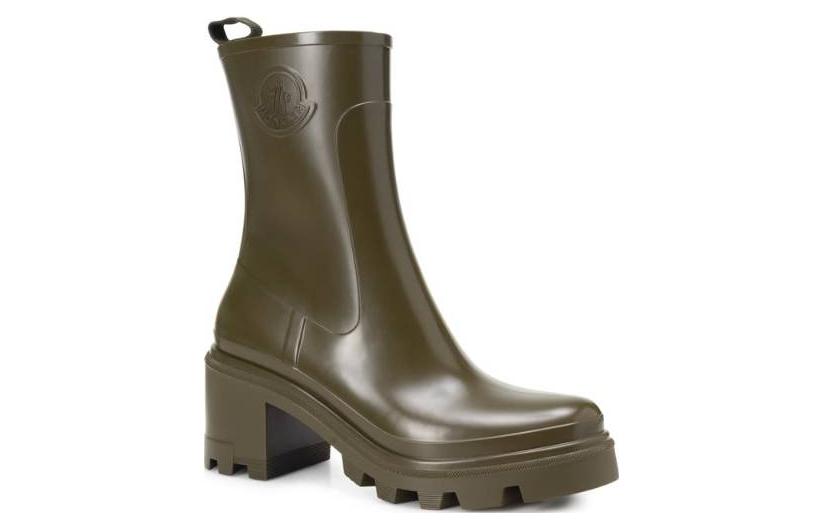 (W) Moncler Rubber High-Heel Round-Toe Ankle Boot 'Green Fashion' 圖 3