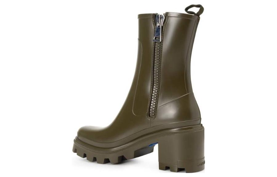 (W) Moncler Rubber High-Heel Round-Toe Ankle Boot 'Green Fashion' 圖 4