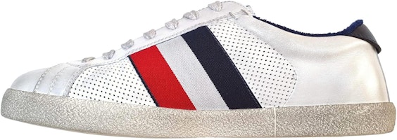 (Women) Moncler Ryegrass Striped Lace Up Sneakers 'White Red Navy' G209B4M71300-02SZ9-032 (Women) Moncler Ryegrass Striped Lace Up Sneakers 'White Red Navy' G209B4M71300-02SZ9-032