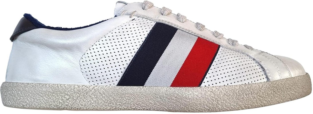 (Women) Moncler Ryegrass Striped Lace Up Sneakers 'White Red Navy' G209B4M71300-02SZ9-032 Order (Women) Moncler Ryegrass Striped Lace Up Sneakers 'White Red Navy' G209B4M71300-02SZ9-032