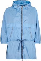 (Women) Moncler Sanve Hooded Lightweight Jacket with Tie, Blue. C1093461380554164 (Women) Moncler Sanve Hooded Lightweight Jacket with Tie, Blue. C1093461380554164