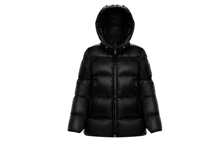 (Women) Moncler Seritte Black Glossy Hooded Down Parka Jacket 0931A20000C0151999