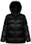 Order (W) モンクレール セリット ブラック 光沢 フード付き ダウン パーカー ジャケット 0931A20000C0151999