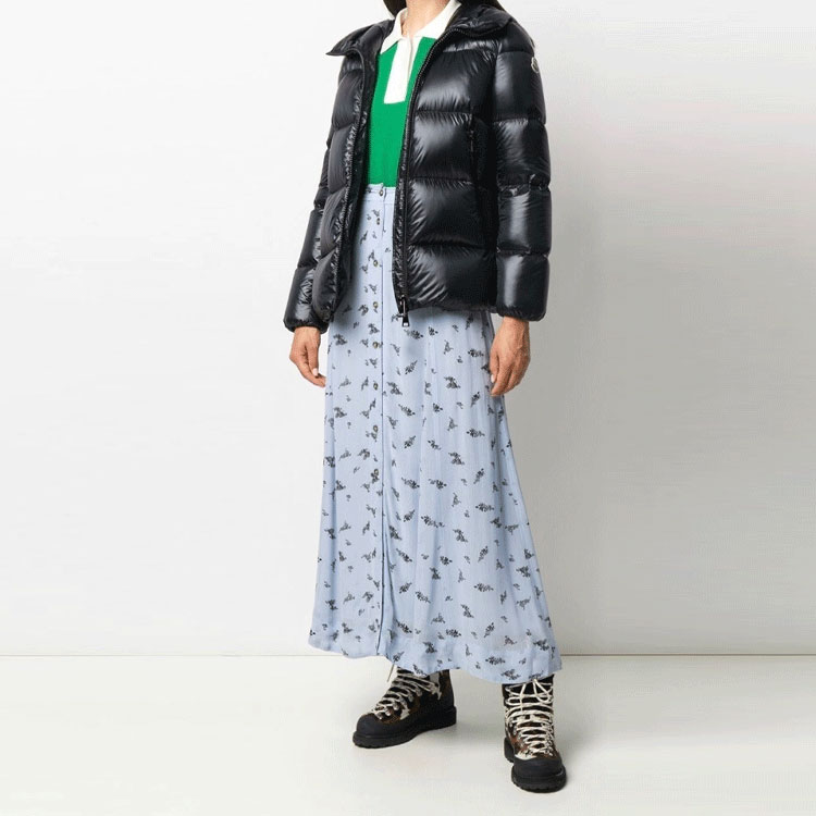 (Women) Moncler Seritte Black Glossy Hooded Down Parka Jacket 0931A20000C0151999 圖 4