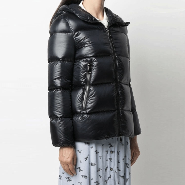 (Women) Moncler Seritte Black Glossy Hooded Down Parka Jacket 0931A20000C0151999 圖 5