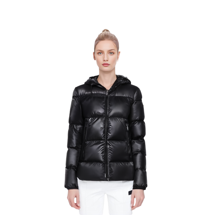 (Women) Moncler Seritte Black Glossy Hooded Down Parka Jacket 0931A20000C0151999 圖 8