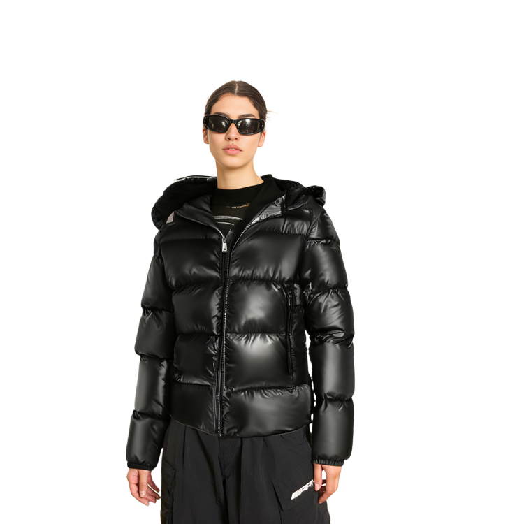 (Women) Moncler Seritte Black Glossy Hooded Down Parka Jacket 0931A20000C0151999 圖 9