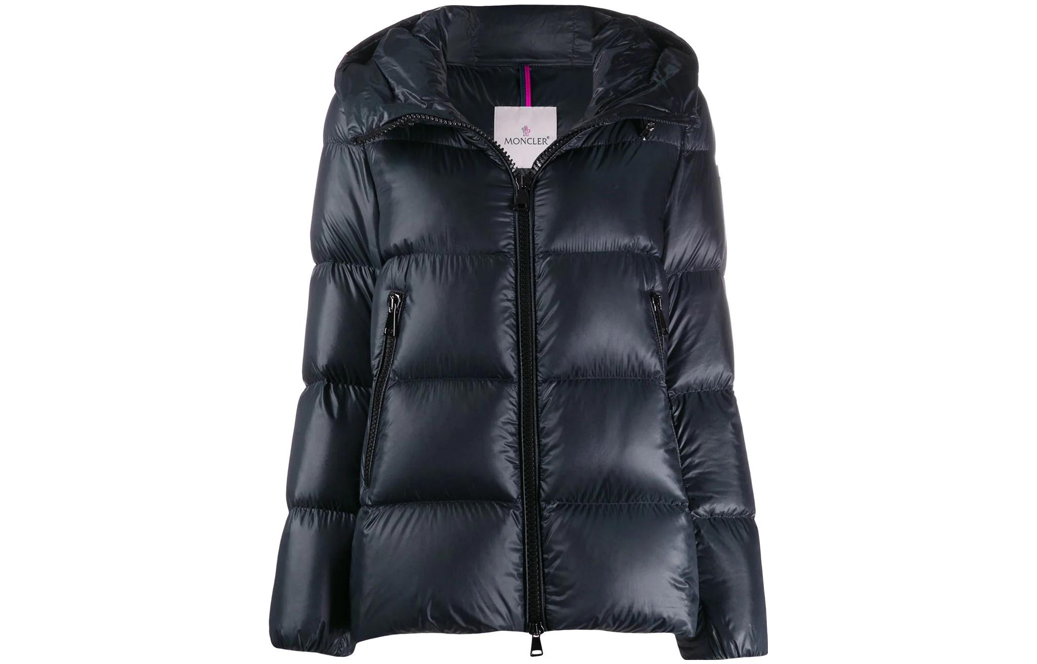 (Women) Moncler Seritte SS22  Quilted Down Jacket with Logo - Navy Blue. H20931A20000C0151778