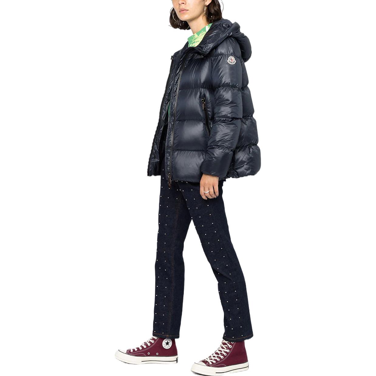 (Women) Moncler Seritte SS22  Quilted Down Jacket with Logo - Navy Blue. H20931A20000C0151778 圖 5