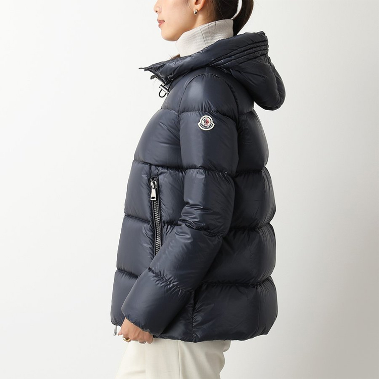 (Women) Moncler Seritte Ollon Logo Patch Hooded Down Jacket Dark Blue 1A20000C0151778 圖 8