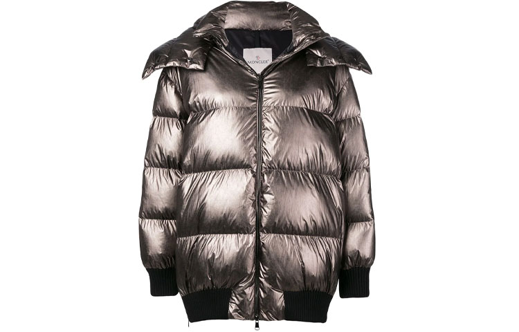 (Women) Moncler Shiny Brown Down Jacket with Hood - Winter Collection. 4990400539DL935 圖 2