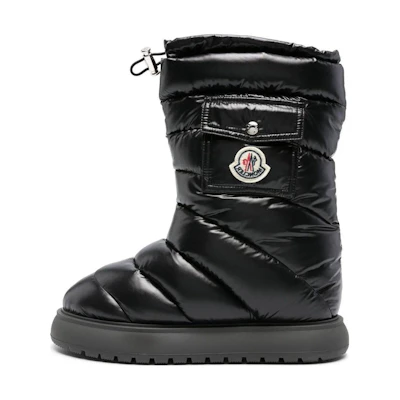 (W) Moncler Short Mid-Calf Snow Boots 'Versatile Fashion Black'