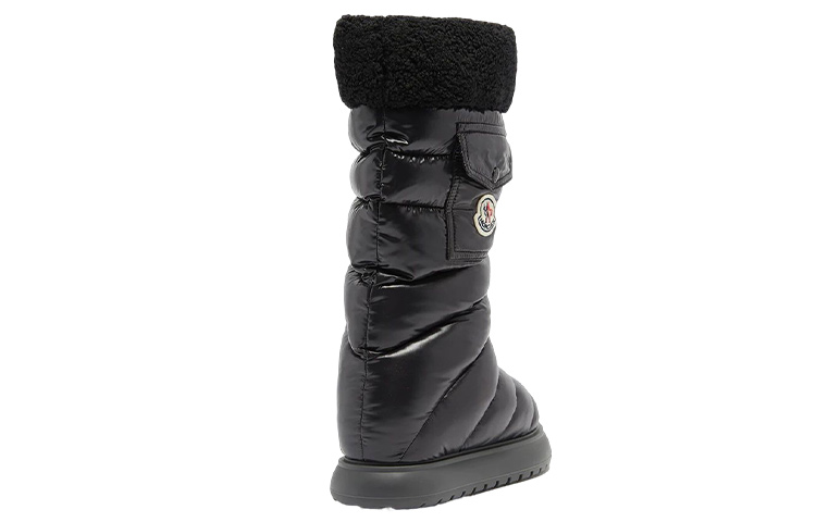 (W) Moncler Short Snow Boots 'Black Fashion Slip-On' 圖 3