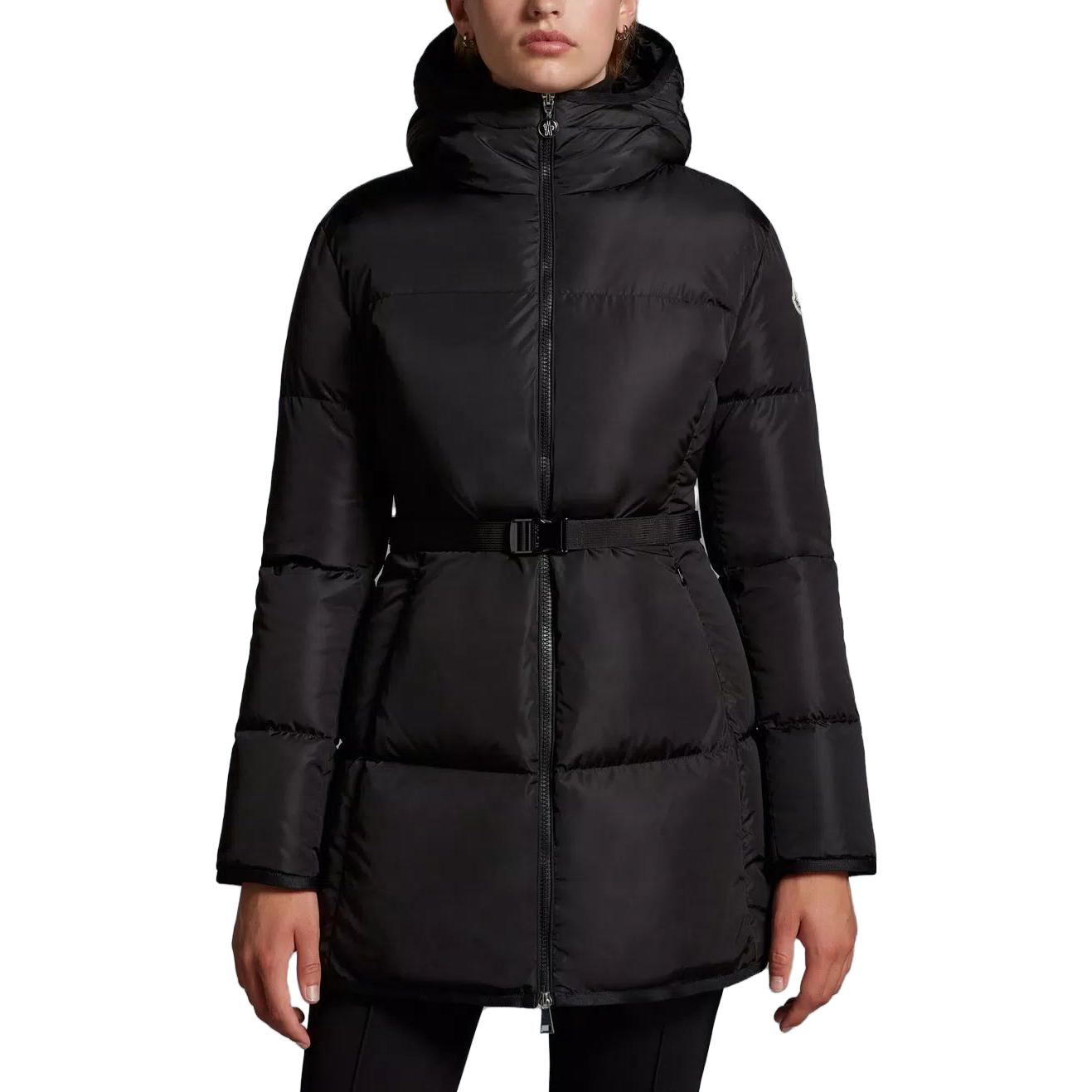 Lookbook (W) 蒙克勒Sirli黑色长款拉链羽绒服. I20931A00195539ZD999