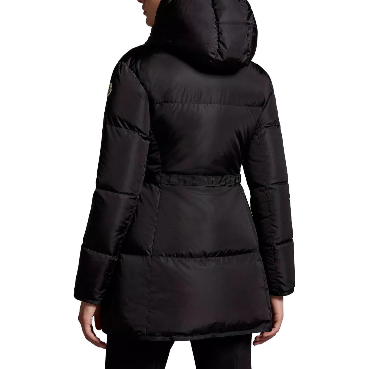 Shop (W) 蒙克勒Sirli黑色长款拉链羽绒服. I20931A00195539ZD999