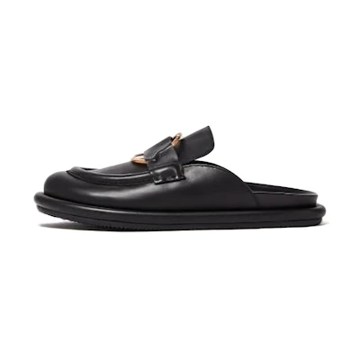 (W) Moncler Slide 'Black Leather'