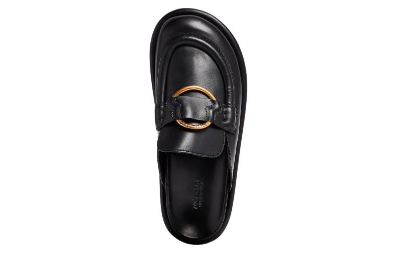 Order Moncler盟可睐 皮革 舒適輕便 包頭拖鞋 女款 黑色