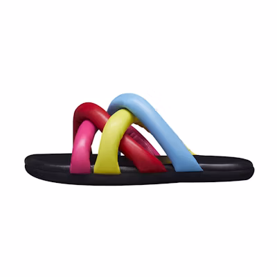 (W) Moncler Slide 'Black Leather Fashion'