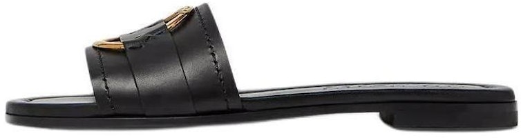 (Women) Moncler Slide 'Black Leather Open-Toe' J109B4C00160M4097999 (Women) Moncler Slide 'Black Leather Open-Toe' J109B4C00160M4097999