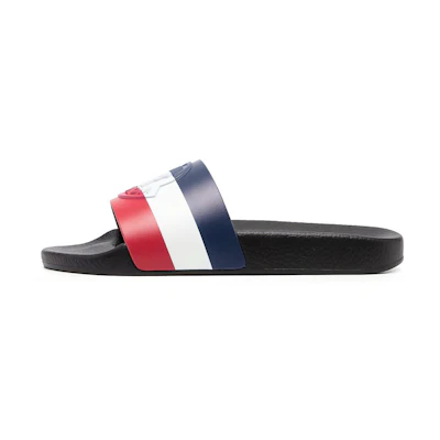 (W) Moncler Slide 'Black Stripes'