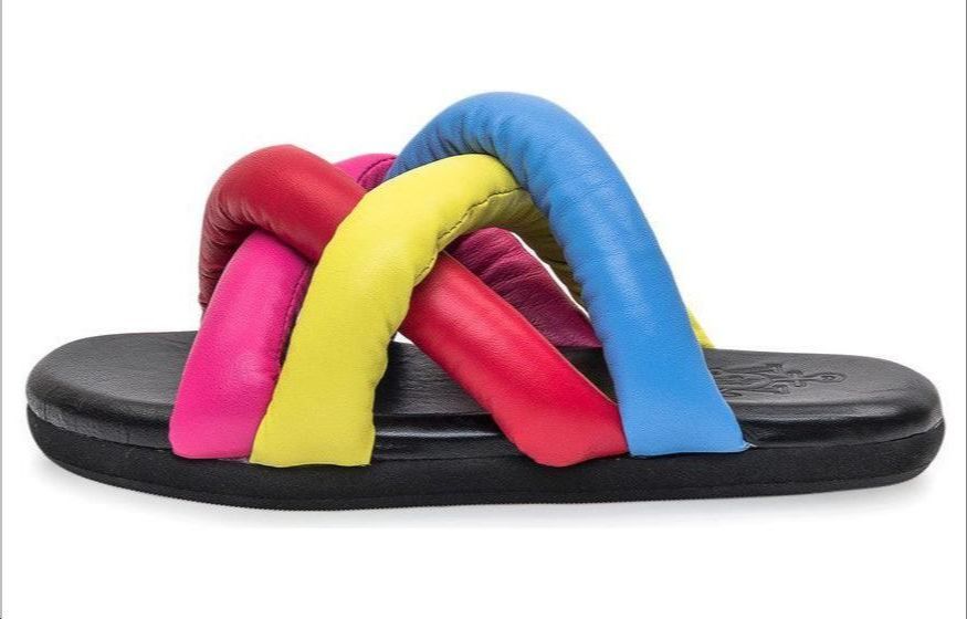 (W) Moncler Slide 'Fashion Leather Multicolor'