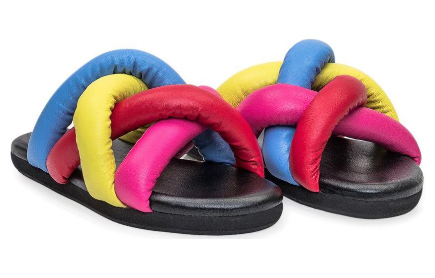 (W) Moncler Slide 'Fashion Leather Multicolor' 圖 3
