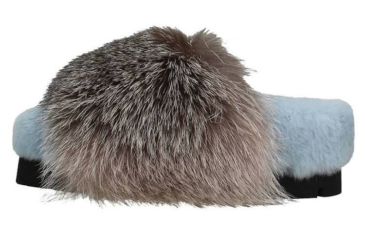 (W) Moncler Slide 'Fashion Plush Grey Blue'