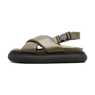 (W) Moncler Slide 'Olive Green'