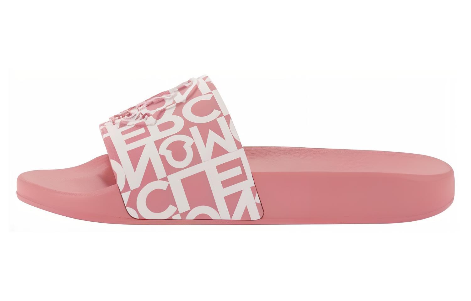 (W) Moncler Slide 'Pink Logo Print'
