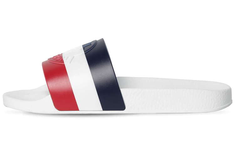 (W) Moncler Slide 'White Leather Fashion'
