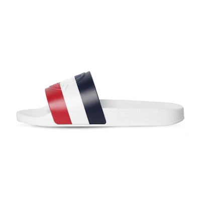 (W) Moncler Slide 'White Leather Fashion'