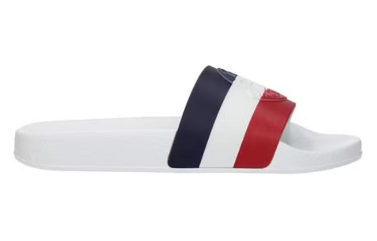 (W) Moncler Slide 'White Leather Fashion' 圖 2