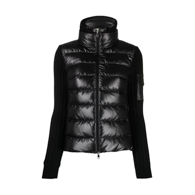 (Women) Moncler Slim Fit Puffer Jacket with Zipper in Black I20939B00024M1131999